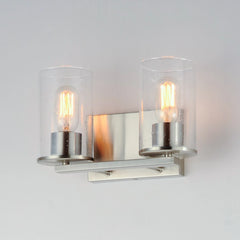MAXIM Maxim 11842CDSN Sleek 2 light 12 inch bath vanity wall light 2 x 60W