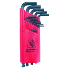 Bondhus 10995 Ball End L-Wrench Set 1.27mm to 10mm Metric 15-Pc