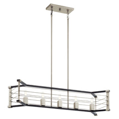 KICHLER Kichler 44250MOK Five Light Linear Chandelier 300 Watts 39 Inch