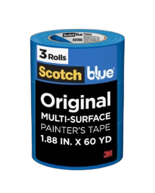 3M 3M 7100188352 ScotchBlue Original Painter's Tape (1.88 in x 60 yd, 3 Rolls/Pack) 2090-48EP3
