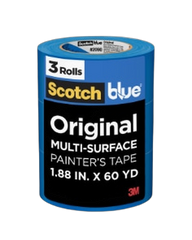 3M 3M 7100188352 ScotchBlue Original Painter's Tape (1.88 in x 60 yd, 3 Rolls/Pack) 2090-48EP3