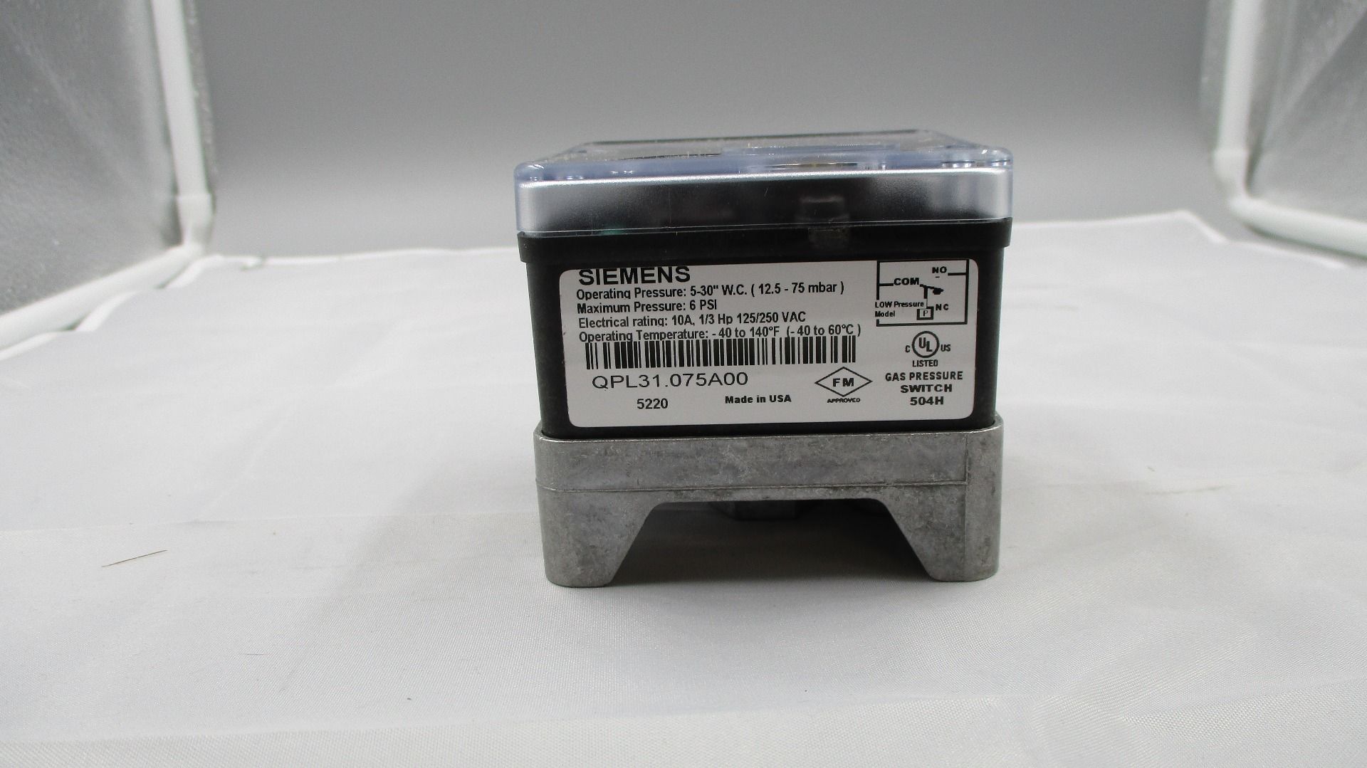 CENTURY MOTORS QPL31.075A00 AIR FLOW SWITCHES
