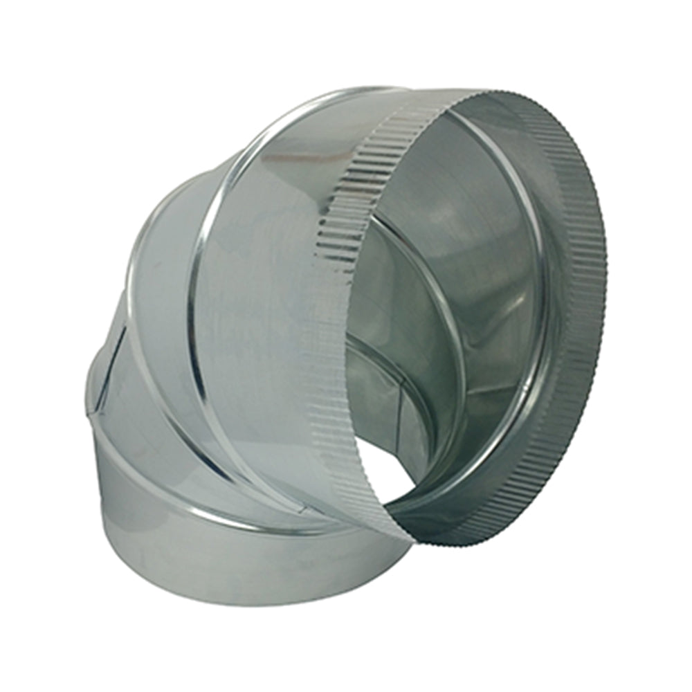 DAIKIN Crown Products 11112-CR Duct Elbow, Adjustable, Round, 90 deg, 12 in, ASTM A653