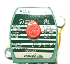 ASCO ASCO 8210G002 240/60 220/50 1/2 X 5/8 2NC BRASS 6.1/F W AC