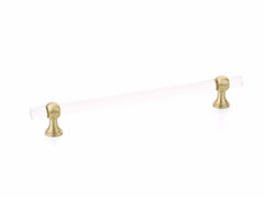 SCHAUB Schaub 418-SB Cabinet Pull 8in Lumiere Transitional Satin Brass