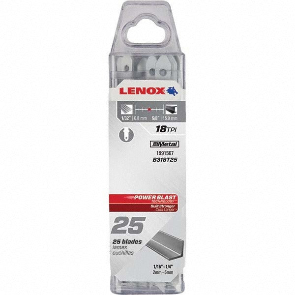 LENOX Lenox 1991567 Bi-metal Jigsaw Blade 18 Tpi U-shank 25 Pack