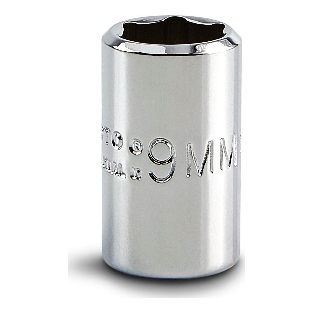 PROTO Proto J4709M 9mm 6-point 1/4 Drive Hand Socket Chrome