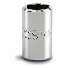 PROTO Proto J4709M 9mm 6-point 1/4 Drive Hand Socket Chrome