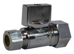HYDRAPRO Hydrapro H49001 Quarter turn straight supply stop (Compression 5/8 in. O.D. x 3/8 in. O.D.) HPQTLFCOMPSS