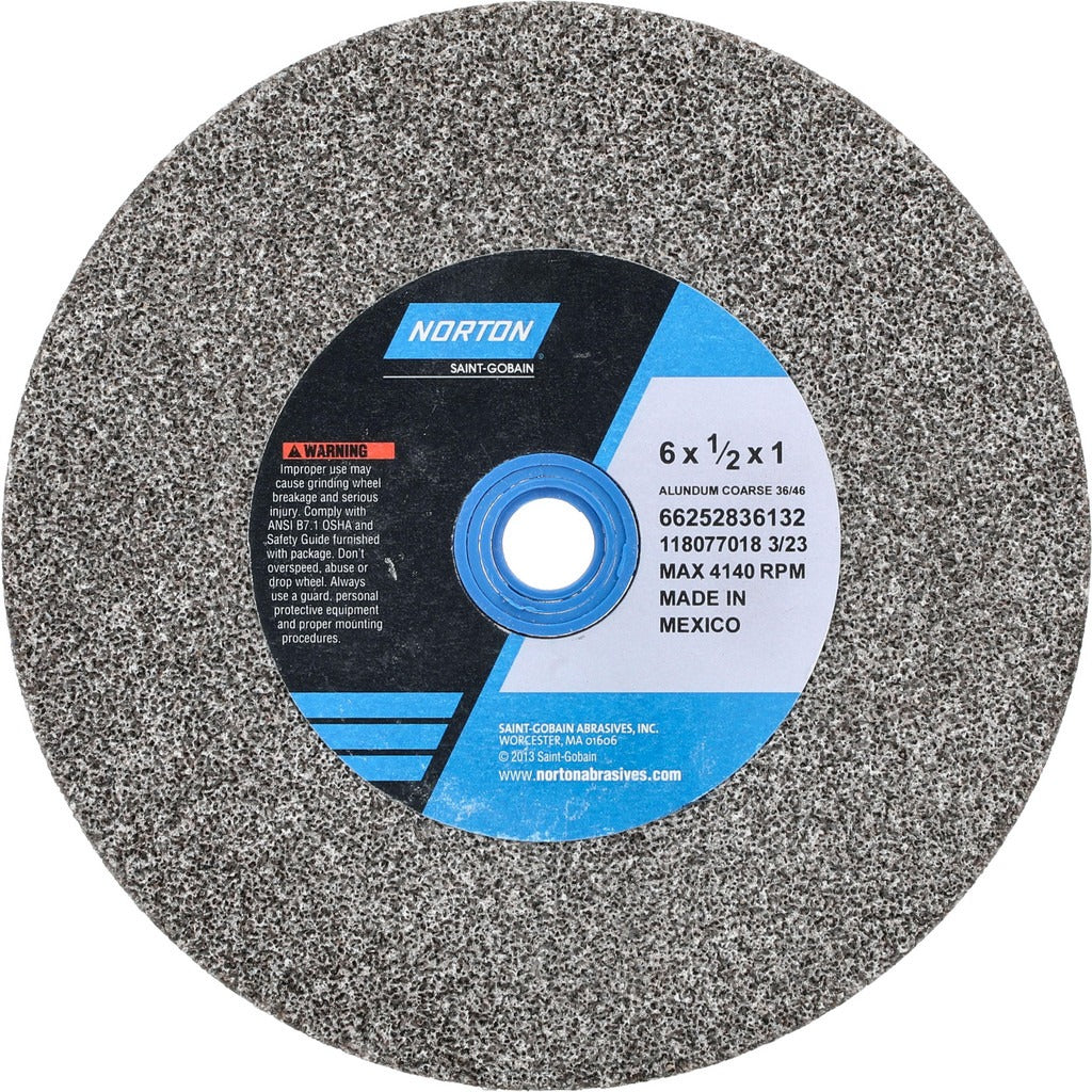 NORTON Norton 66252836132 Bench Grinding Wheel 6 in Aluminum Oxide