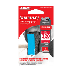 DIABLO Diablo DFBBLOCMFN01G Flat 220-Grit Ultra Fine Sanding Sponge (1.1 x 2.7 x 4.3 / Pack 1)