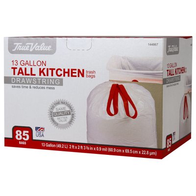 TRUE VALUE 1221749 TRASH LINERS