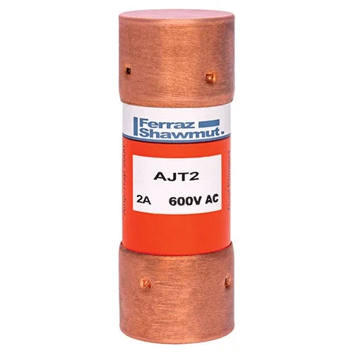 MERSEN Mersen AJT2 Amp-Trap 2000 SmartSpot AJT time-delay fuse 2 A (13/16 in dia x 2-1/4 in L) replacement Bussmann LPJ-SP, Littelfuse JTD