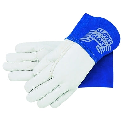 MCR SAFETY MCR Safety 4850XL Welding Gloves Wing Thumb Gauntlet Cuff Premium White Goatskin XL Glove Size 1 PR