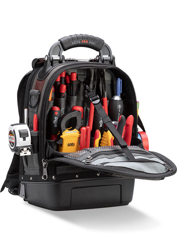 VETO PRO PAC Veto Pro Pac TECHPACMC Backpack Tool Bag, Polypropylene Base/Powder Coated Steel D-Ring