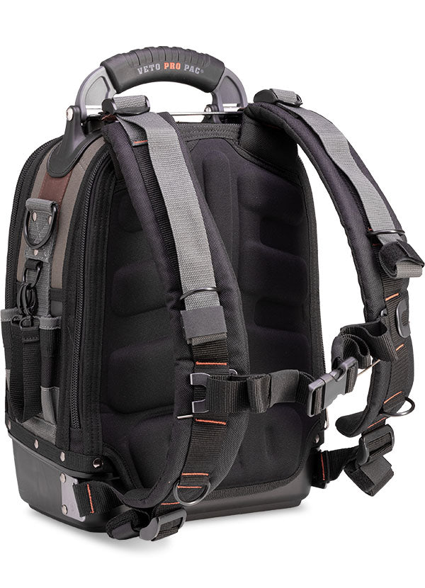VETO PRO PAC Veto Pro Pac TECHPACMC Backpack Tool Bag, Polypropylene Base/Powder Coated Steel D-Ring