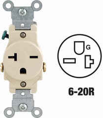 LEVITON Leviton Mfg Co S11-05821-0IS Spec Grade Outlet Ivory 10-pack