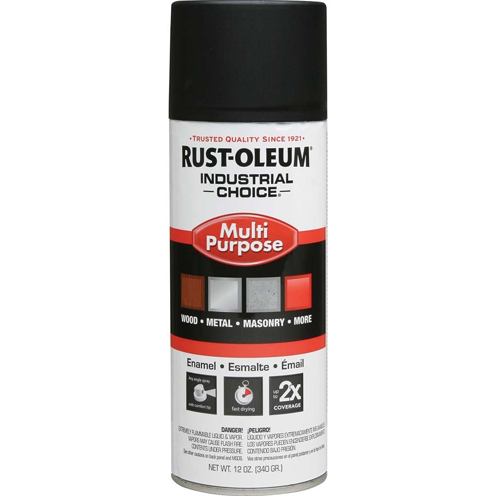 RUST-OLEUM Rust-oleum 1676830V Enamel Spray Paint Black 12 Oz