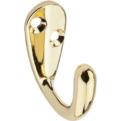 NATIONAL HARDWARE National Mfg N199-182 Brass Single Clothes Hook 2 Pack
