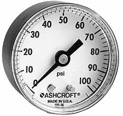 ASHCROFT Ashcroft 662876000333 Pressure Gauge 160 Psi 1.5 in Npt