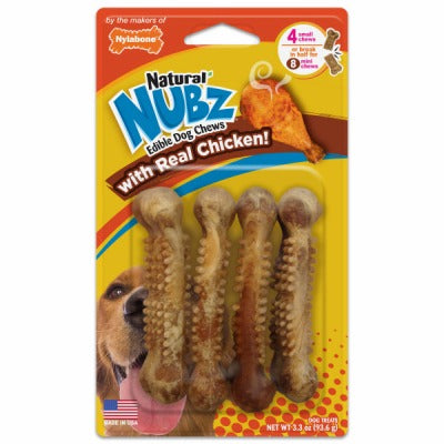 NYLABONE Nylabone Products NEN201VP4W Chicken Nubz Dog Treat 4 Pack