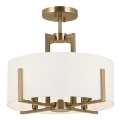 KICHLER Kichler 52591CPZ Malen semi flush 4-light 15.5 inch diameter 14.25 inch height