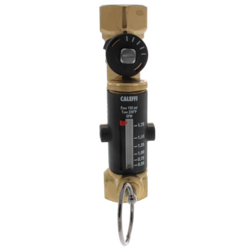 CALEFFI Caleffi 132432A Manual Balancing Valve with Flowmeter 1/2 NPT 1/2 to 1.75 GPM