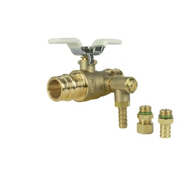 JOMAR JOMAR 104-125RVSSG 3/4 in. PEX (Expansion) Brass 125 PSI Thermal Expansion Relief Full Port Ball Valve, Lead Free