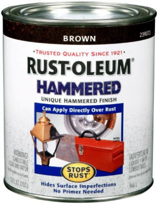 RUST-OLEUM Rust-oleum 239073 Hammered Rust Preventative Paint Brown Qt