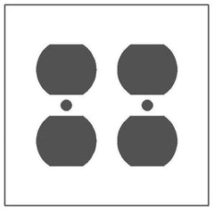 MULBERRY METAL PRODUCTS Mulberry Metal Products 95102 2-Gang Duplex Standard Size Wallplate (4.5 in x 4.562 in) 95102