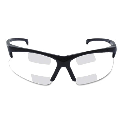 KLEENGUARD KleenGuard 20388 V60 30-06 Bi-Focal Lens Reader Safety Glasses +2 Diopter Clear Lens Black Nylon Frame