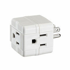 LEVITON Leviton Mfg Co R56-00692-00W Grounding Cube Tap Adapter