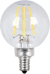 FEIT ELECTRIC Feit Electric BPG1640927CAFIL/2/RP Enhance Glass Filament Globe LED Bulb 40W Replacement (G16.5, 2-Pack) BPG1640927CAFIL/2/RP