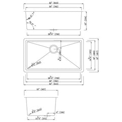 DAKOTA Dakota Plumbing Products GSM-16-3218 Undermount Kitchen Sink