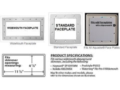 SimPoolTec AGWM-H2 Above Ground Skimmer Plug | 11-1/2 x 4-7/8 | Widemouth Faceplate