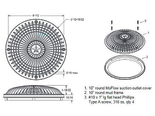 AQUASTAR POOL PRODUCTS 10MF101 PIPE FITTINGS