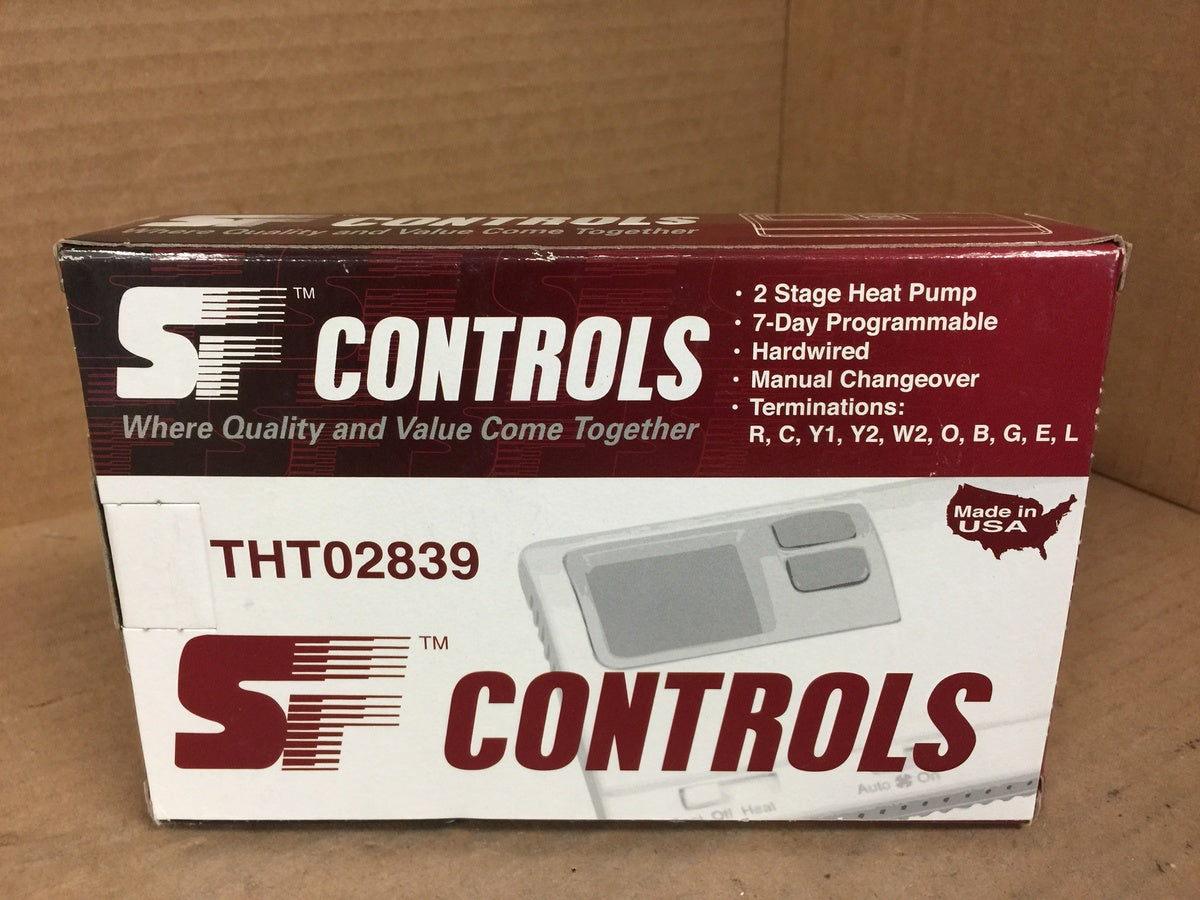 SF 2 STAGE COOL/HEAT HEAT PUMP PROGRAMMABLE THERMOSTAT; 24VAC