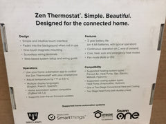 ZEN SMART HOME THERMOSTAT; 24 VAC