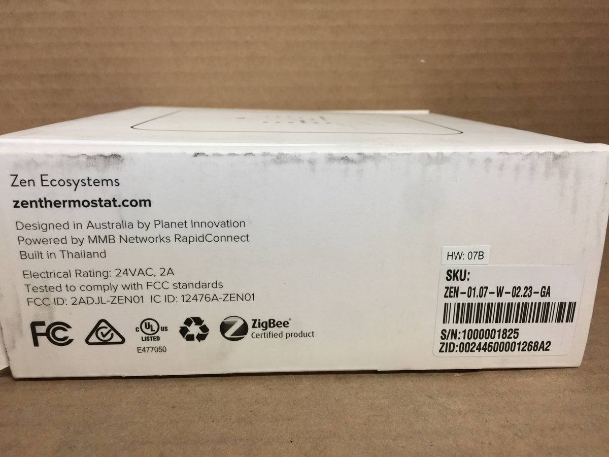 ZEN ECOSYSTEMS ZEN SMART HOME THERMOSTAT; 24 VAC