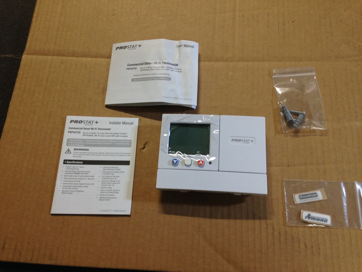 PROSTAT PSP4272C PROGRAMMABLE THERMOSTATS