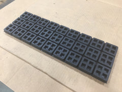 3/4" THICK RUBBER VIBRATION ISOLATION WAFFLE PAD 6" X 17 3/4"