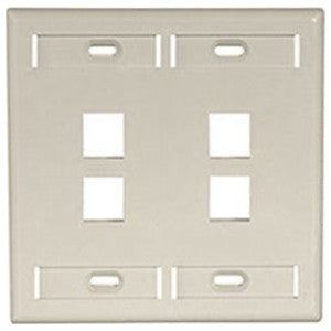 LEVITON Leviton 42080-4IP QuickPort 4-Port Faceplate