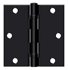 DELTANA Deltana S35BBU1B-R Square Corner Ball Bearing Hinge