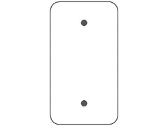 MULBERRY METAL PRODUCTS Mulberry Metal Products 75151 Blank Wallplate 1-Gang Princess Size 5 in x 2.75 in