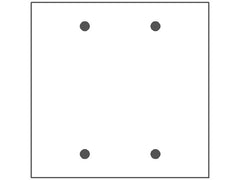 MULBERRY METAL PRODUCTS Mulberry Metal Products 83152 2-Gang Blank Wallplate Standard Size (4.5 in x 4.562 in)