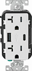 LEVITON Leviton Mfg Co 102-T5833-00W Usb Wall Outlet 20A