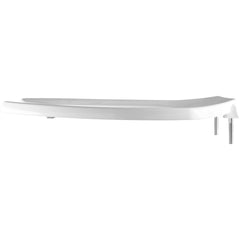 BEMIS Bemis 1055 000 Elongated Plastic Open Front Less Cover Toilet Seat in White with Check Hinge