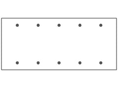 MULBERRY METAL PRODUCTS Mulberry Metal Products 99155 5-Gang Blank Standard Size Wallplate (10.00 x 4.50 in)