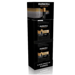 Duracell 41333-03306 Optimum Mini Wing Stand Display 8 Count AA Alkaline Battery Packs