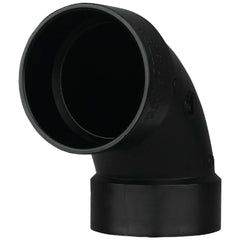 CHARLOTTE PIPE Charlotte Pipe ABS 00300 0800HA 2 In Hub x Hub 90 Deg Sanitary ABS Elbow (1/4 Bend)